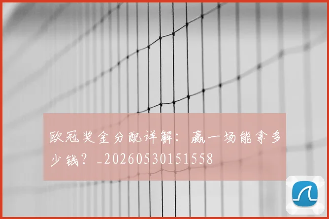 欧冠奖金分配详解:赢一场能拿多少钱?_20260530151558